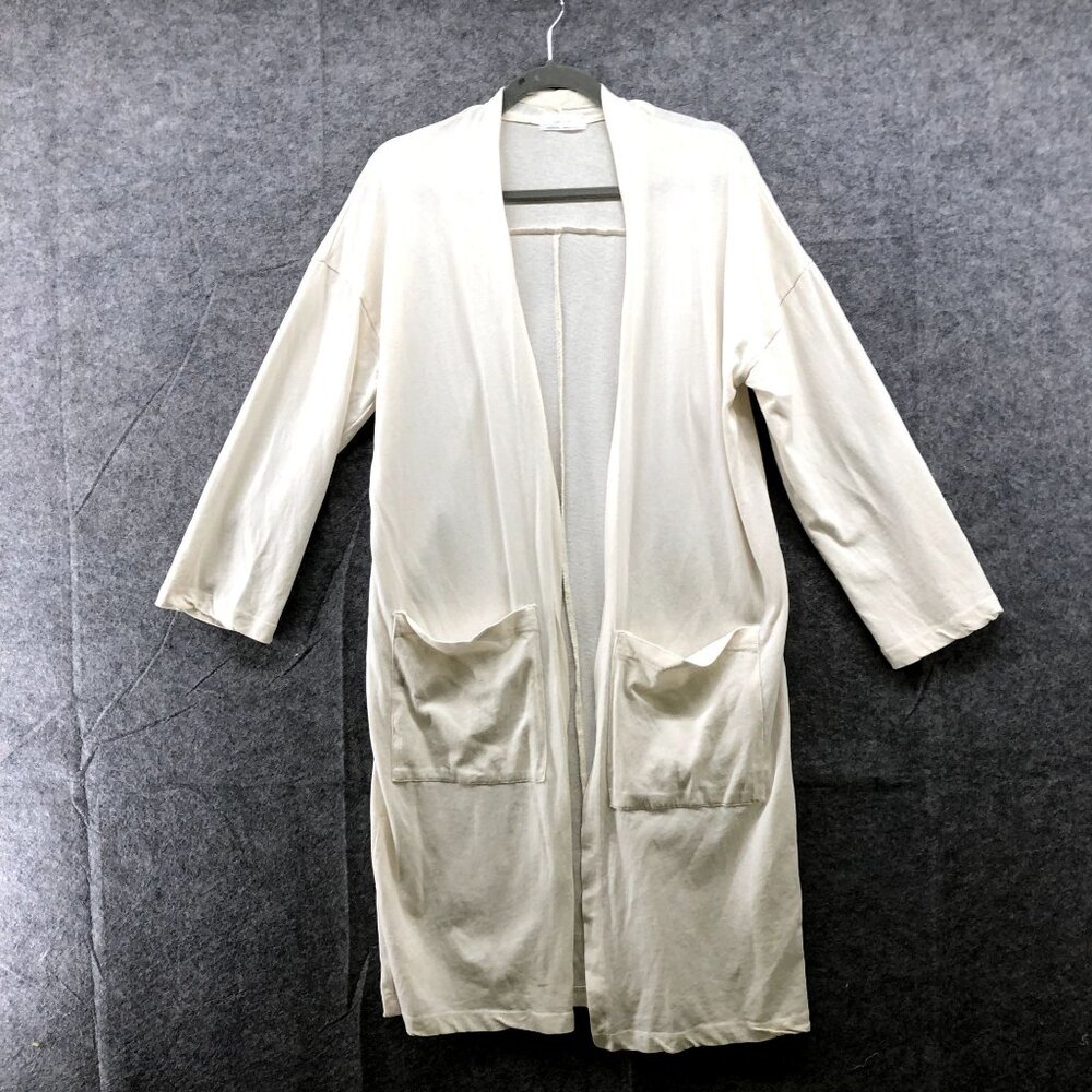 Oak + Fort Cardigan Womens Small S Cream Ivory Cotton Longline Duster Knit